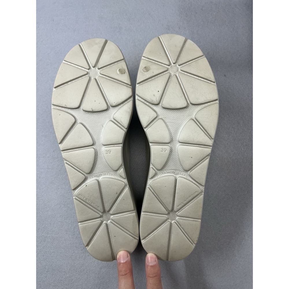 Lemon Jelly Beige / Cream Wedge Slide Sandals Slip-On Womens EU 39 Sz 8.5 - Picture 6 of 6